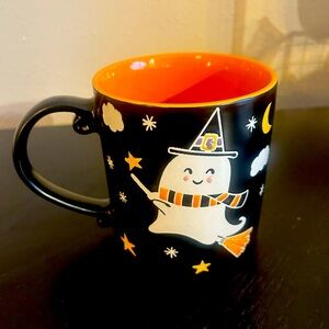 Halloween Ghost Mug with Orange Interior